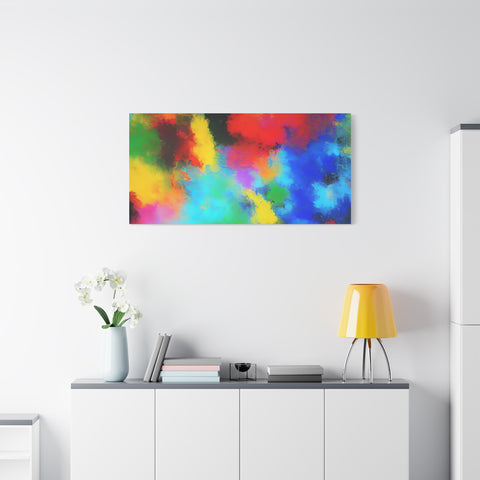 Abstract Color Burst Canvas Print — Vibrant Stretched Matte Wall Art