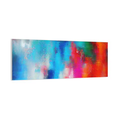 Vibrant Abstract Color Splash Matte Canvas Print