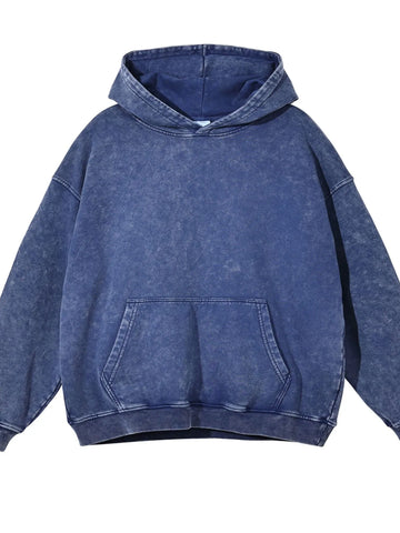 Men's Washed Oversized Long Sleeve Hoodie