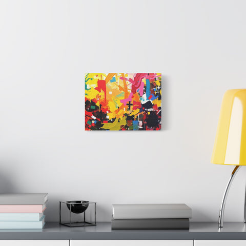 Abstract Color Splash Canvas Print - Vibrant Stretched Matte Wall Art