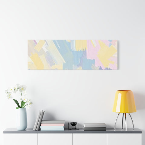 Pastel Abstract Brushstroke Canvas Wall Art