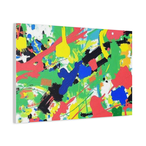 Abstract Color Splash Canvas Print — Vibrant Modern Wall Art