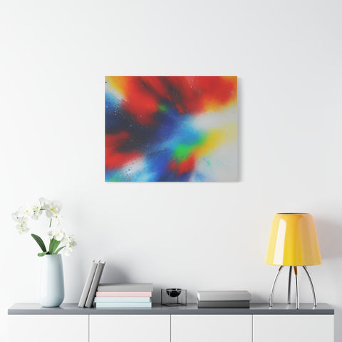 Abstract Color Burst Canvas Print — Vibrant Stretched Matte Wall Art