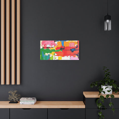 Abstract Color Splash Matte Canvas Print — Vibrant Modern Wall Art