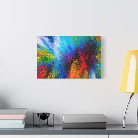 Abstract Color Explosion Matte Canvas Print