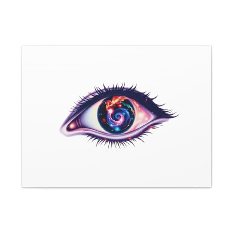 Cosmic Eye Canvas Print — Galaxy Eye Matte Stretched Wall Art