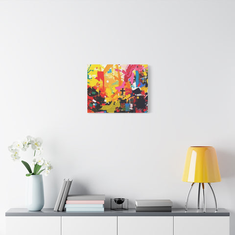 Abstract Color Splash Canvas Print - Vibrant Stretched Matte Wall Art