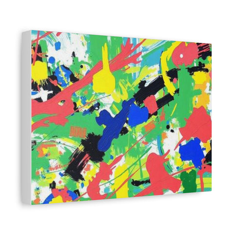 Abstract Color Splash Canvas Print — Vibrant Modern Wall Art