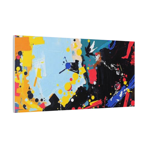 Abstract Color Splash Matte Canvas Print — Modern Stretched Wall Art