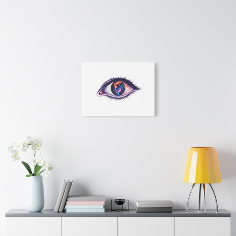 Cosmic Eye Canvas Print — Galaxy Eye Matte Stretched Wall Art