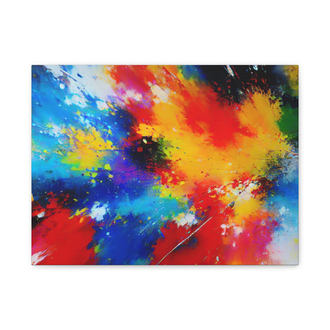 Abstract Color Splash Matte Canvas Print — Vibrant Stretched Wall Art