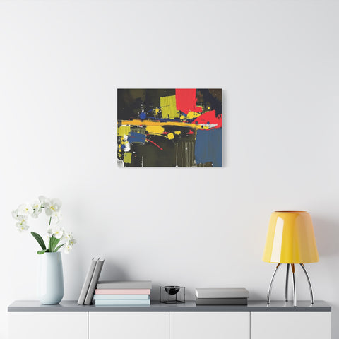 Abstract Color Splash Matte Canvas Print — Modern Stretched Wall Art