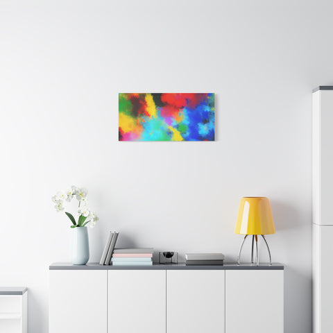 Abstract Color Burst Canvas Print — Vibrant Stretched Matte Wall Art