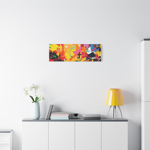 Abstract Color Splash Canvas Print - Vibrant Stretched Matte Wall Art