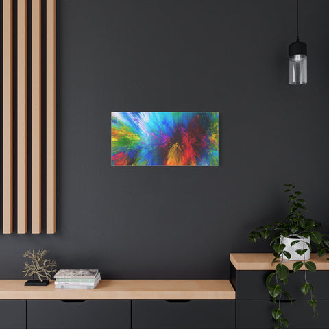 Abstract Color Explosion Matte Canvas Print