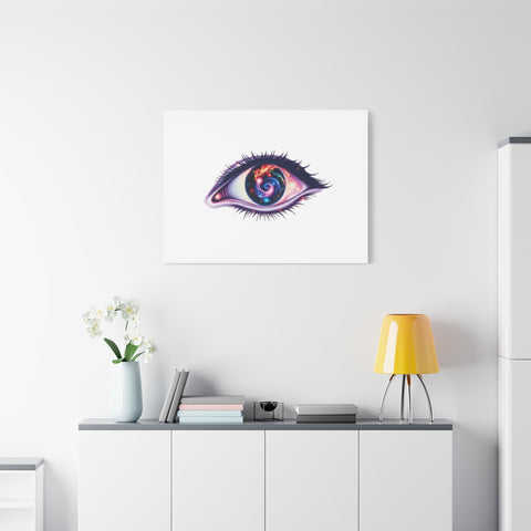 Cosmic Eye Canvas Print — Galaxy Eye Matte Stretched Wall Art