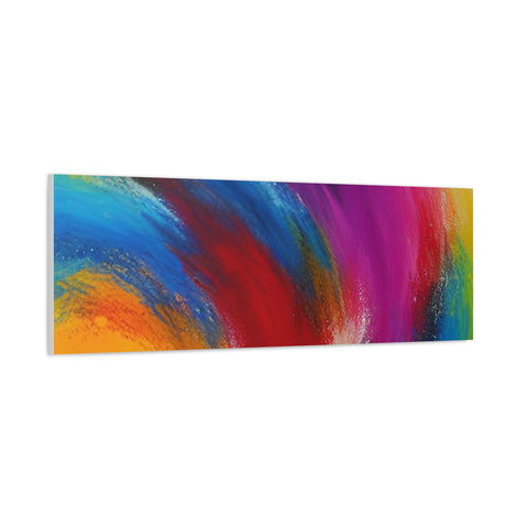 Abstract Rainbow Swirl Matte Canvas Print (Stretched)