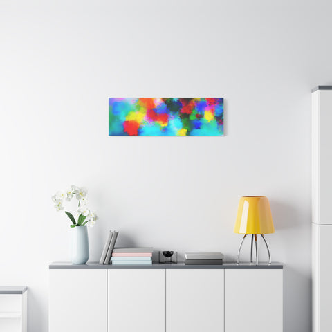 Abstract Rainbow Splash Matte Canvas Print