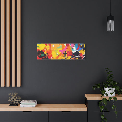 Abstract Color Splash Canvas Print - Vibrant Stretched Matte Wall Art