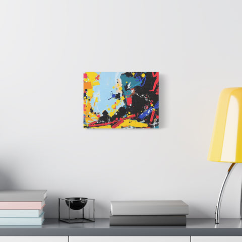 Abstract Color Splash Matte Canvas Print — Modern Stretched Wall Art
