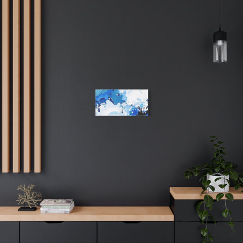 Abstract Blue Galaxy Canvas Print — Matte Stretched Wall Art