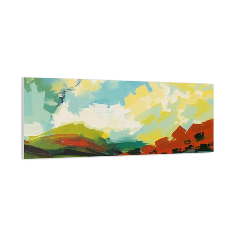 Abstract Colorful Landscape Canvas