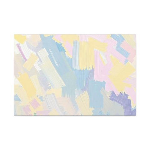 Pastel Abstract Brushstroke Canvas Wall Art