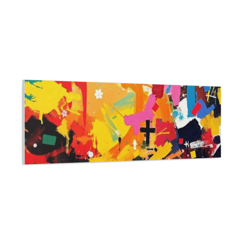 Abstract Color Splash Canvas Print - Vibrant Stretched Matte Wall Art
