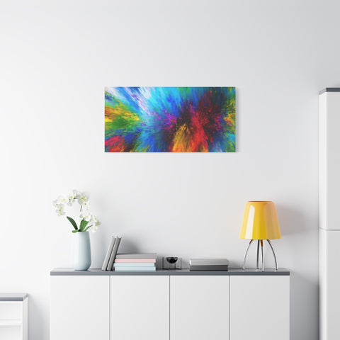 Abstract Color Explosion Matte Canvas Print