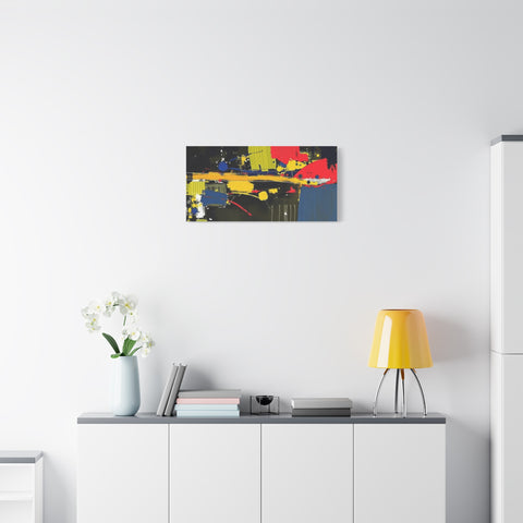 Abstract Color Splash Matte Canvas Print — Modern Stretched Wall Art