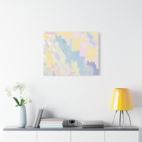 Pastel Abstract Brushstroke Canvas Wall Art