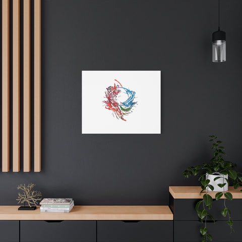 Abstract Color Splash Canvas Print — Modern Watercolor Circle Art on Matte Stretched Canvas