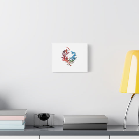 Abstract Color Splash Canvas Print — Modern Watercolor Circle Art on Matte Stretched Canvas
