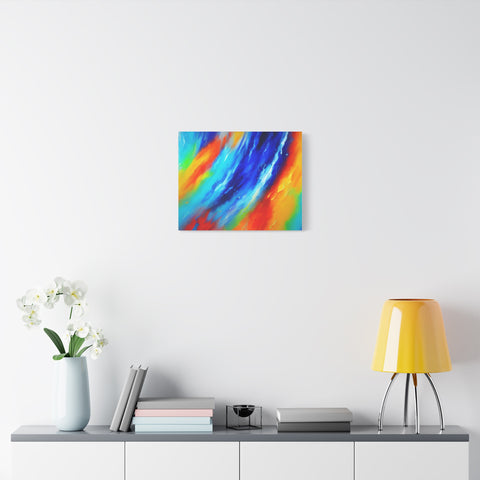 Abstract Rainbow Wave Matte Canvas Print — Vibrant Stretched Wall Art