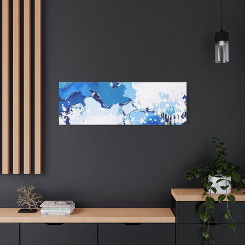 Abstract Blue Galaxy Canvas Print — Matte Stretched Wall Art