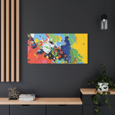 Abstract Color Splash Matte Canvas — Stretched Wall Art