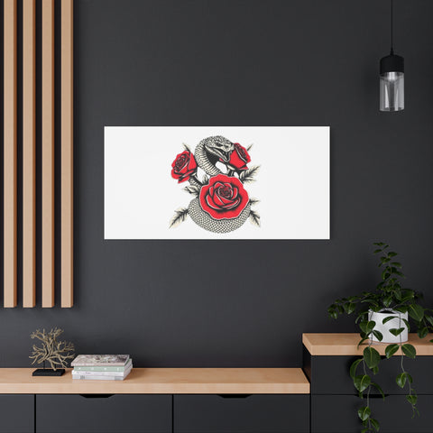 Matte Stretched Canvas - Snake Wall Art