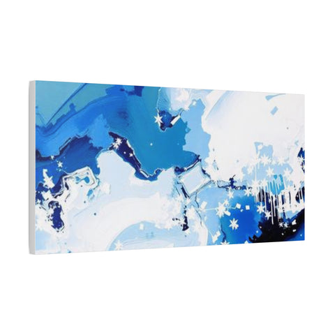 Abstract Blue Galaxy Canvas Print — Matte Stretched Wall Art