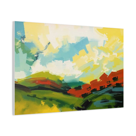 Abstract Colorful Landscape Canvas
