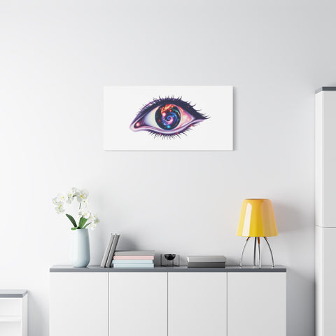 Cosmic Eye Canvas Print — Galaxy Eye Matte Stretched Wall Art