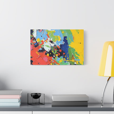 Abstract Color Splash Matte Canvas — Stretched Wall Art