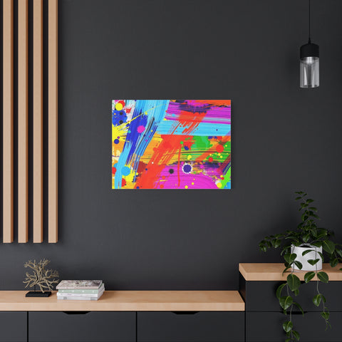 Abstract Color Splash Canvas Print — Vibrant Modern Wall Art