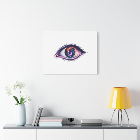 Cosmic Eye Canvas Print — Galaxy Eye Matte Stretched Wall Art
