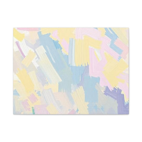 Pastel Abstract Brushstroke Canvas Wall Art