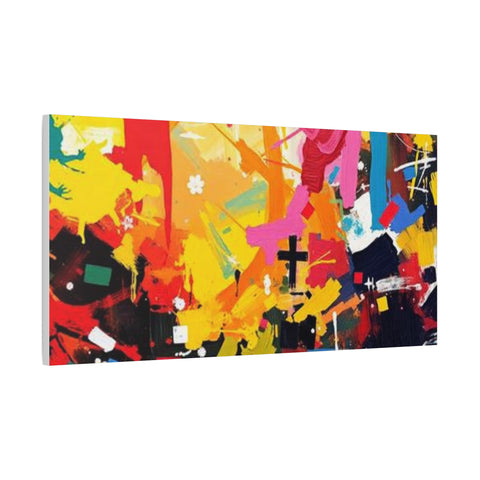 Abstract Color Splash Canvas Print - Vibrant Stretched Matte Wall Art