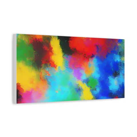 Abstract Color Burst Canvas Print — Vibrant Stretched Matte Wall Art
