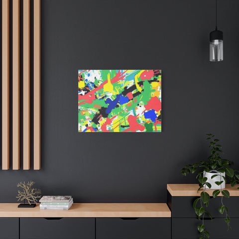 Abstract Color Splash Canvas Print — Vibrant Modern Wall Art