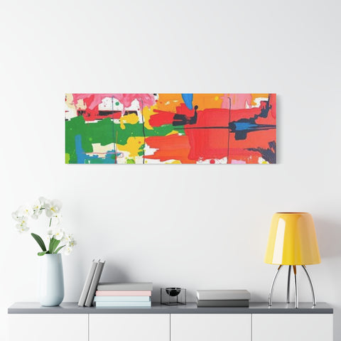 Abstract Color Splash Matte Canvas Print — Vibrant Modern Wall Art