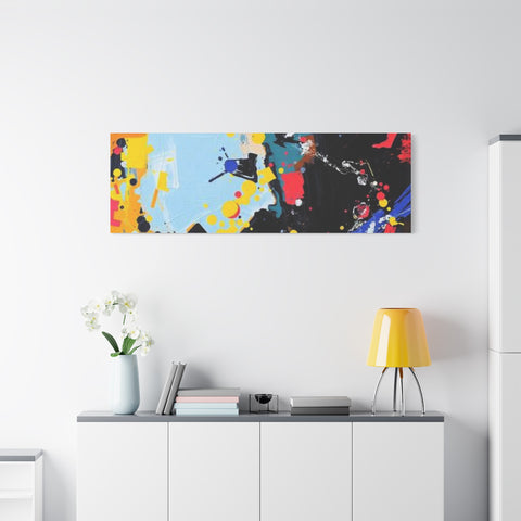 Abstract Color Splash Matte Canvas Print — Modern Stretched Wall Art