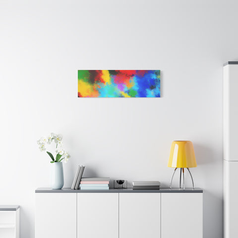 Abstract Color Burst Canvas Print — Vibrant Stretched Matte Wall Art